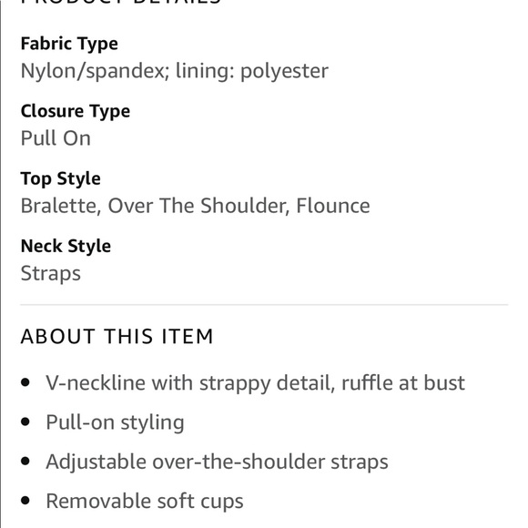 🔥HULA HONEY🔥Swim Printed Flounce Strappy Bikini Swimsuit Top Medium NWT - Picture 5 of 5